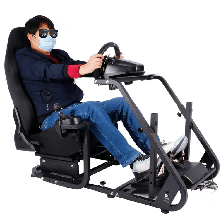 Racing chair best sale with steering wheel